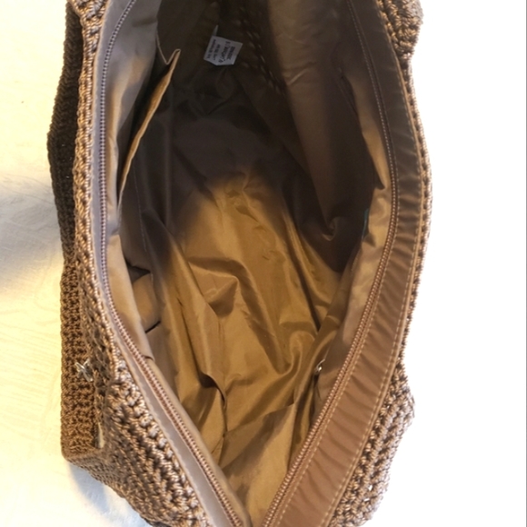 The Sak Crochet Shoulder/Hand Bag Dark Taupe Color - Picture 12 of 16